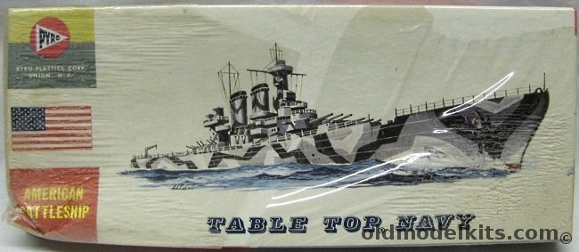 Pyro 1/1200 USS Massachusetts Battleship - Table Top Navy, C395-50 plastic model kit
